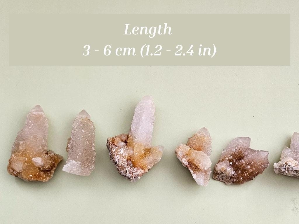 Golden White Spirit Quartz Cactus Quartz raw crystal cluster quartz po