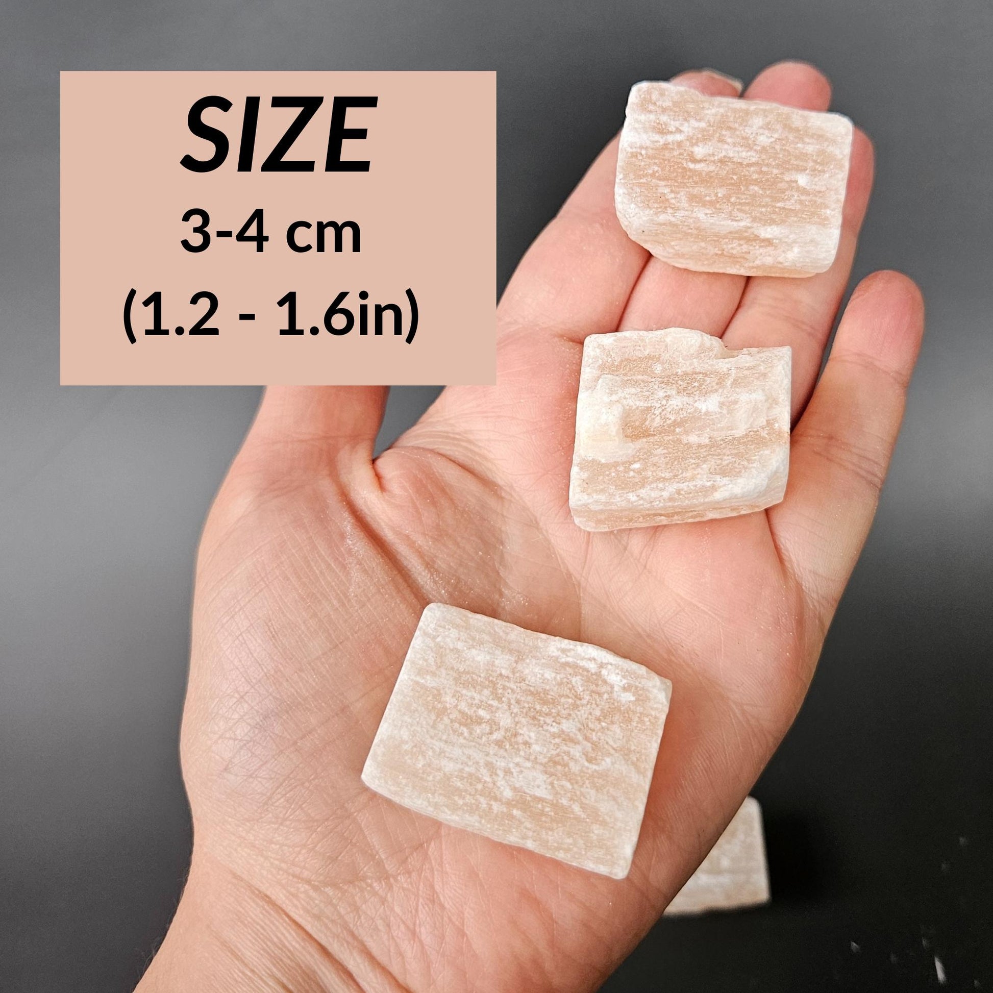 Peach Selenite Raw Orange Crystal Satin Spar Natural Cleansing Stone f