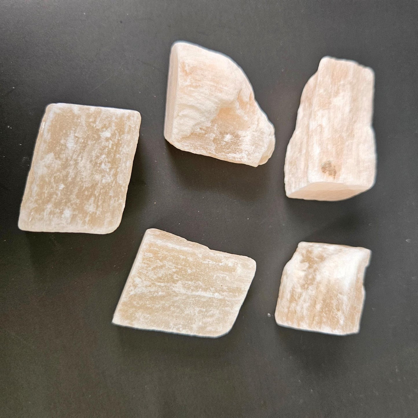 Peach Selenite Raw Orange Crystal Satin Spar Natural Cleansing Stone f