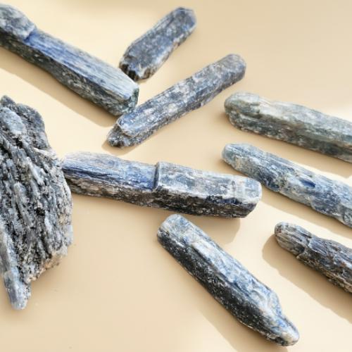 Raw Blue Kyanite Sticks natural crystal blades calming energy collecto
