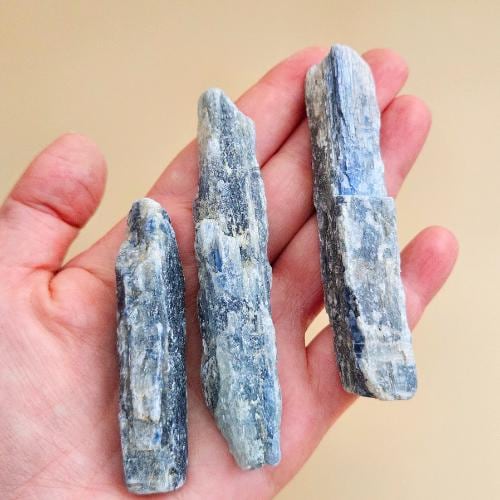Raw Blue Kyanite Sticks natural crystal blades calming energy collecto