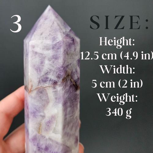 Amethyst Crystal Tower polished point purple stone shelf home décor st
