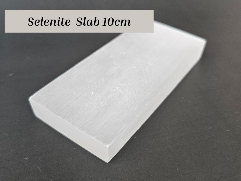 Selenite Crystal Collection sticks charging plate slabs keychain clean