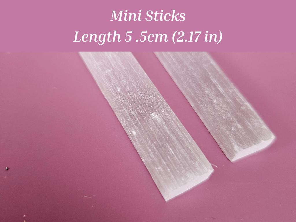 Selenite Crystal Collection sticks charging plate slabs keychain clean