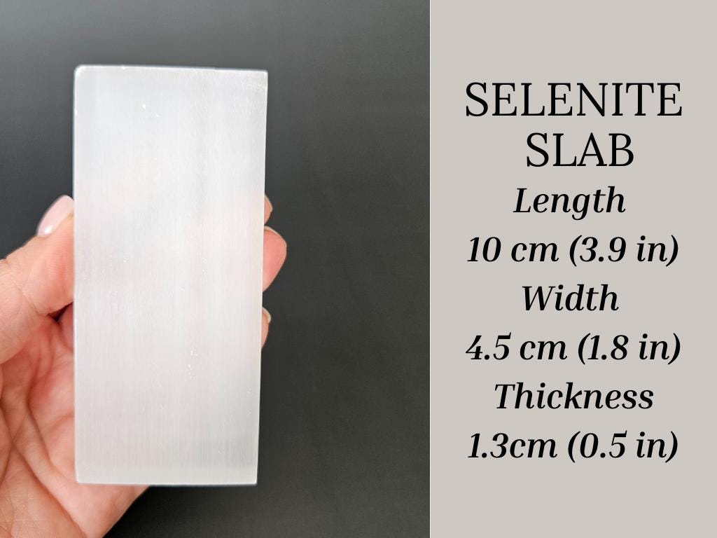 Selenite Crystal Collection sticks charging plate slabs keychain clean
