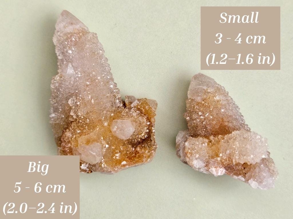 Golden White Spirit Quartz Cactus Quartz raw crystal cluster quartz po