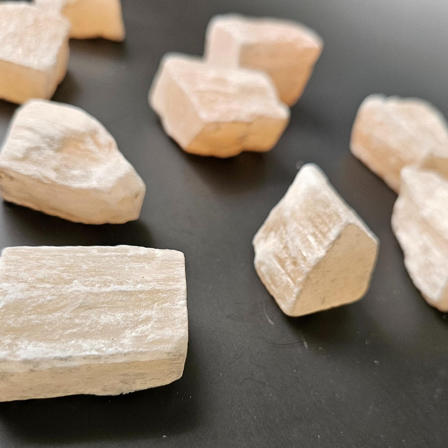 Peach Selenite Raw Orange Crystal Satin Spar Natural Cleansing Stone f