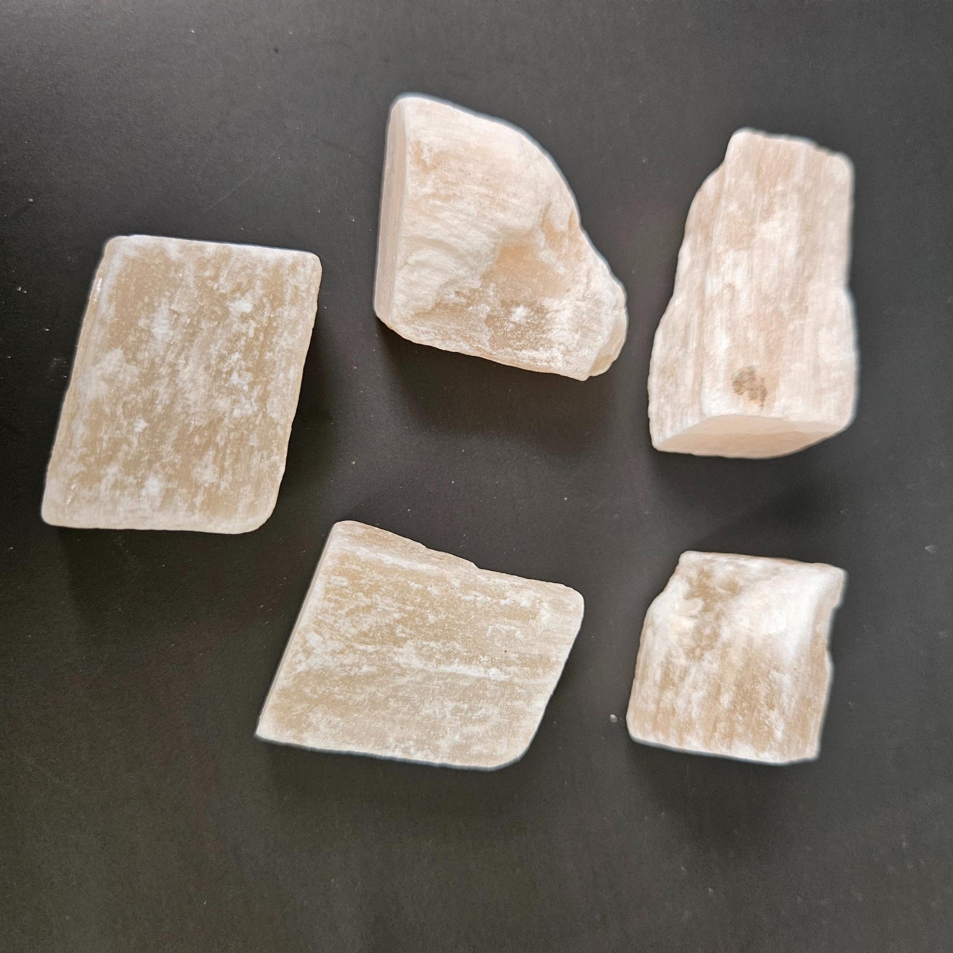 Peach Selenite Raw Orange Crystal Satin Spar Natural Cleansing Stone f