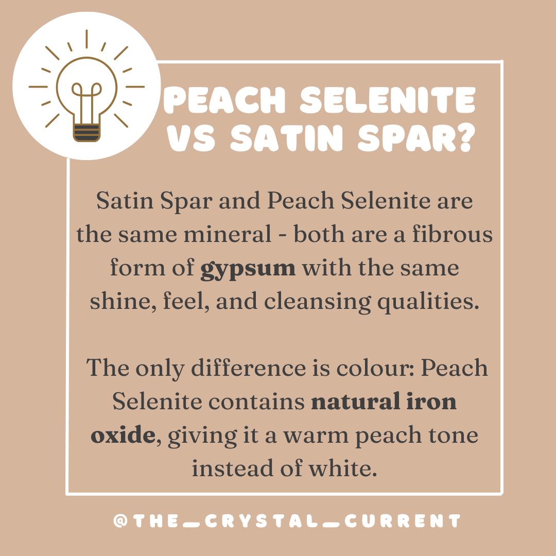Peach Selenite Raw Orange Crystal Satin Spar Natural Cleansing Stone f