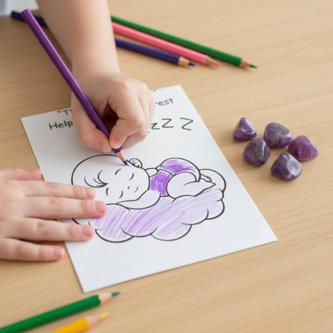 Kids Crystal Gift Set Tumbled Stones Colouring Pages Fun Creative Mind