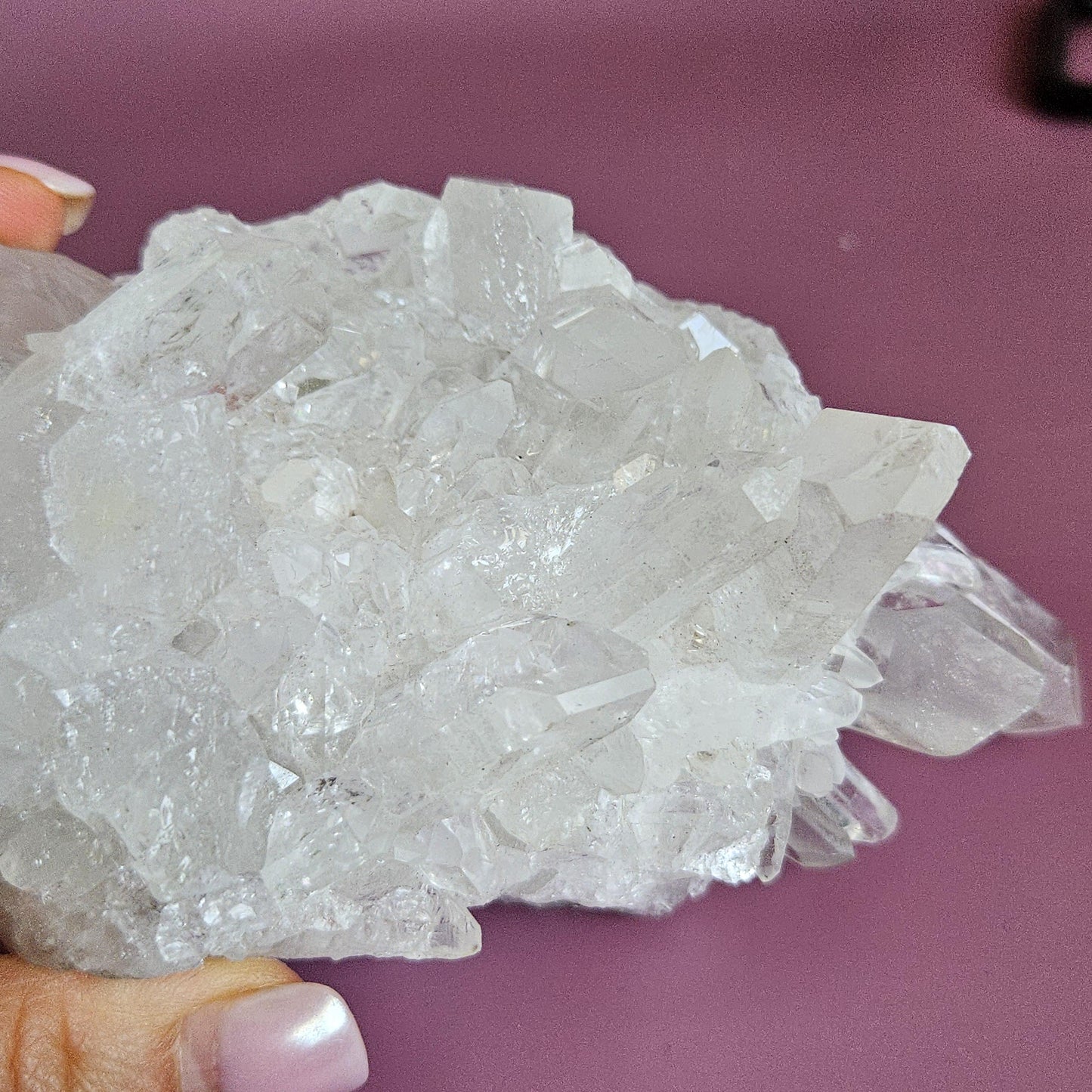 Clear Quartz Cluster RAW Crystal Point Brazil Natural Cluster Crystal 