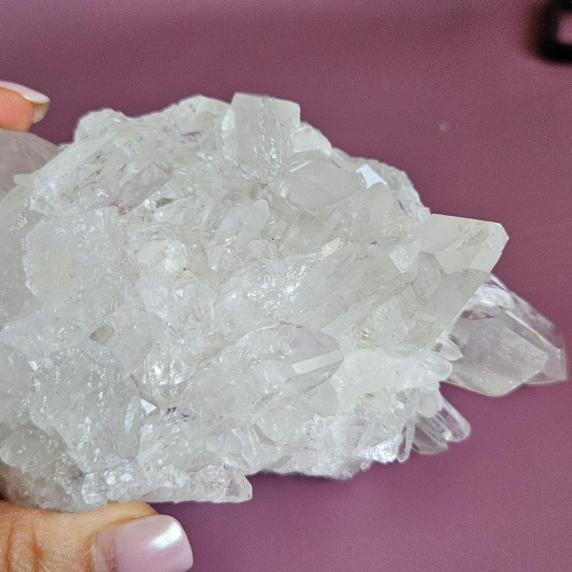 Clear Quartz Cluster RAW Crystal Point Brazil Natural Cluster Crystal 