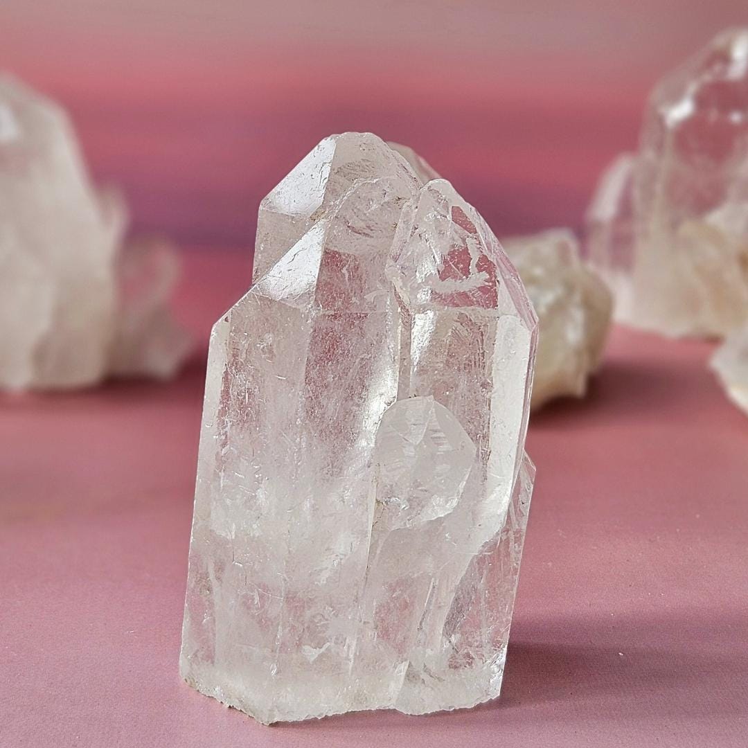 Clear Quartz Crystal Cluster Brazil Natural Crystal Decor Raw Quartz S