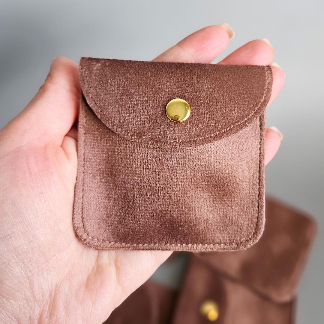 Crystal Velvet Jewelry Organizer Small Jewelry Pouch for Crystals Ring