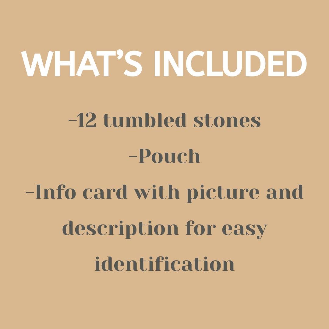 Beginner Crystal Kit Tumbled Stones Crystal Starter Kit Kids Bulk Tumb