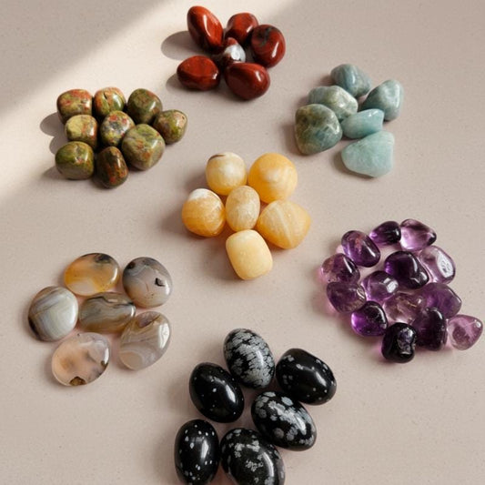 Tumbled Crystal Stones Gift Set Polished Natural Gemstones Pocket Ston