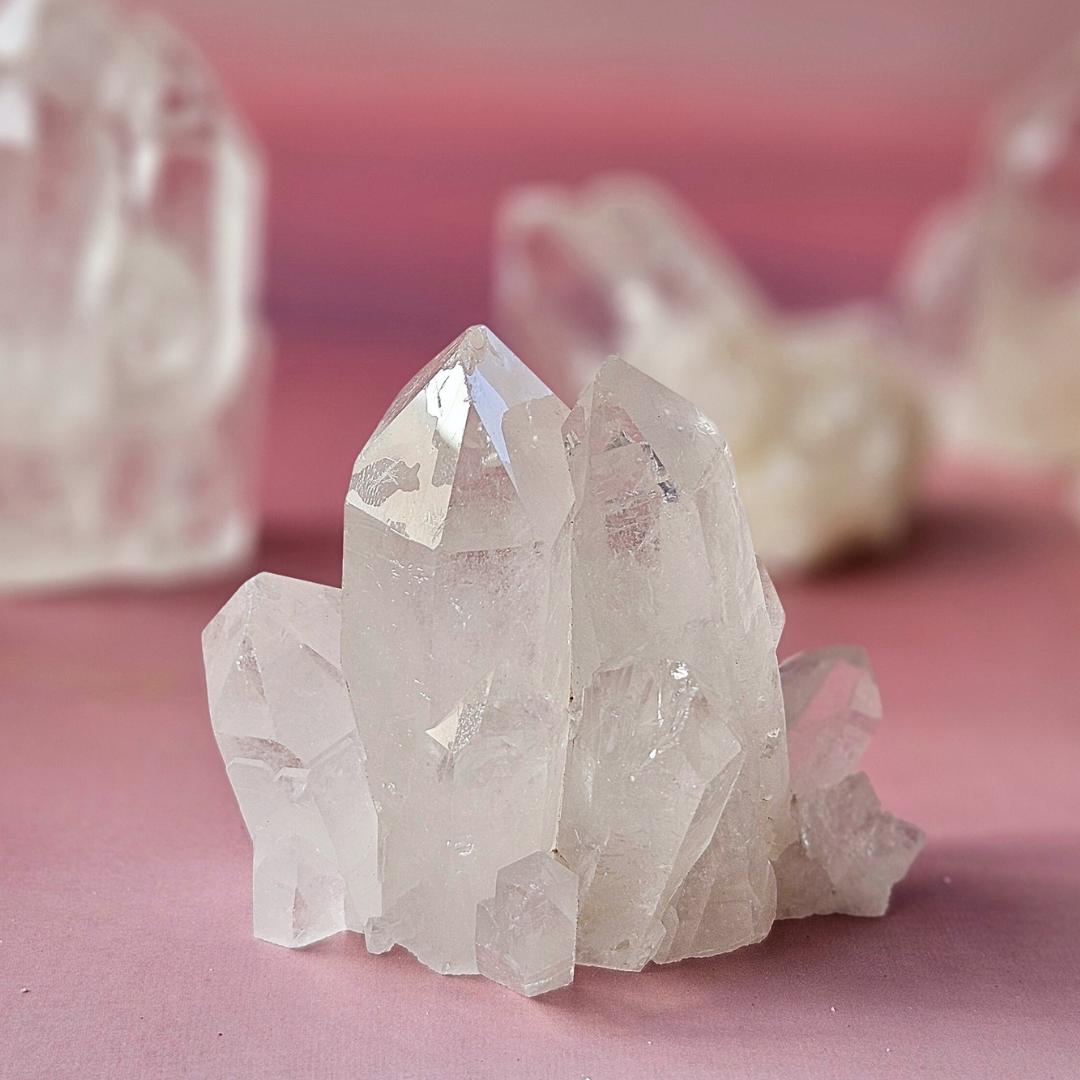 Clear Quartz Crystal Cluster Brazil Natural Crystal Decor Raw Quartz S