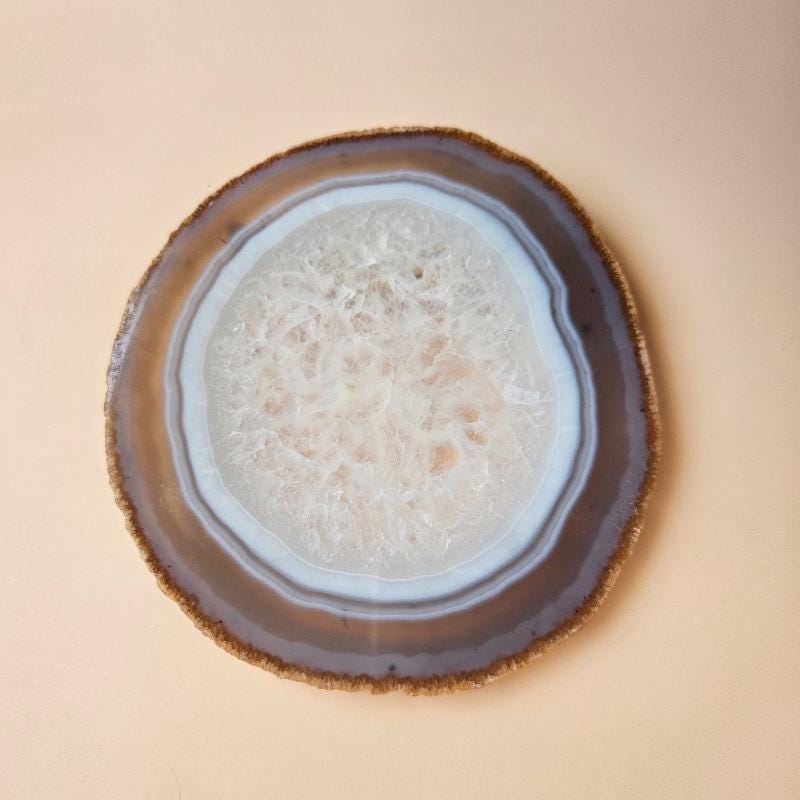 Agate Slice Large Polished Geode Slab Unique Crystal Gift Home Decor P