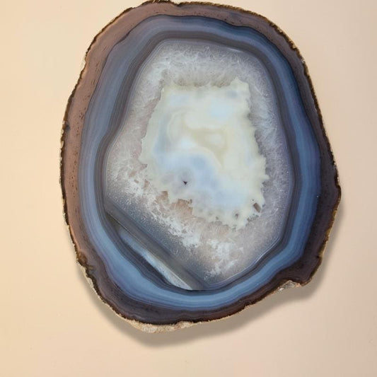 Agate Slice Large Polished Geode Slab Unique Crystal Gift Home Decor P
