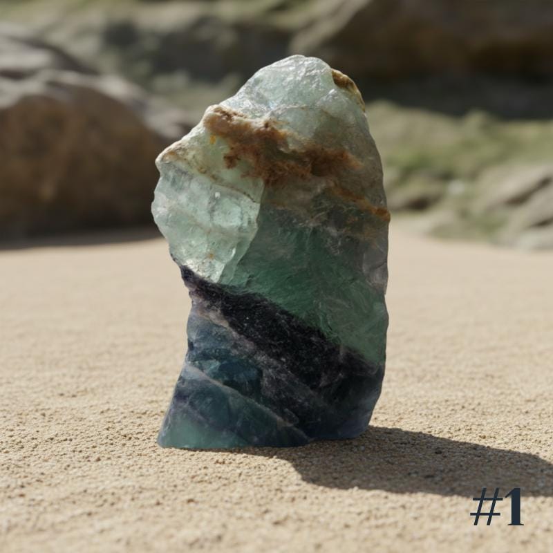 Rainbow Fluorite Crystal Display Spiritual Gifts Raw Fluorite Slab Hea