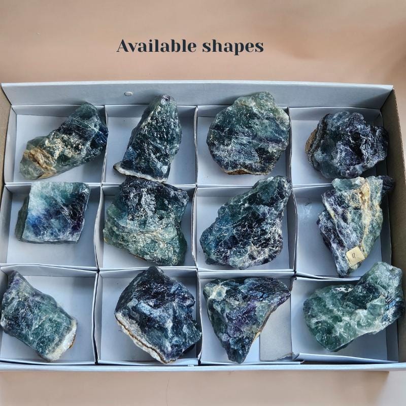 Rainbow Fluorite Crystal Display Spiritual Gifts Raw Fluorite Slab Hea