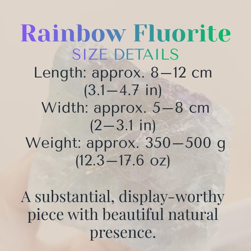 Rainbow Fluorite Crystal Display Spiritual Gifts Raw Fluorite Slab Hea
