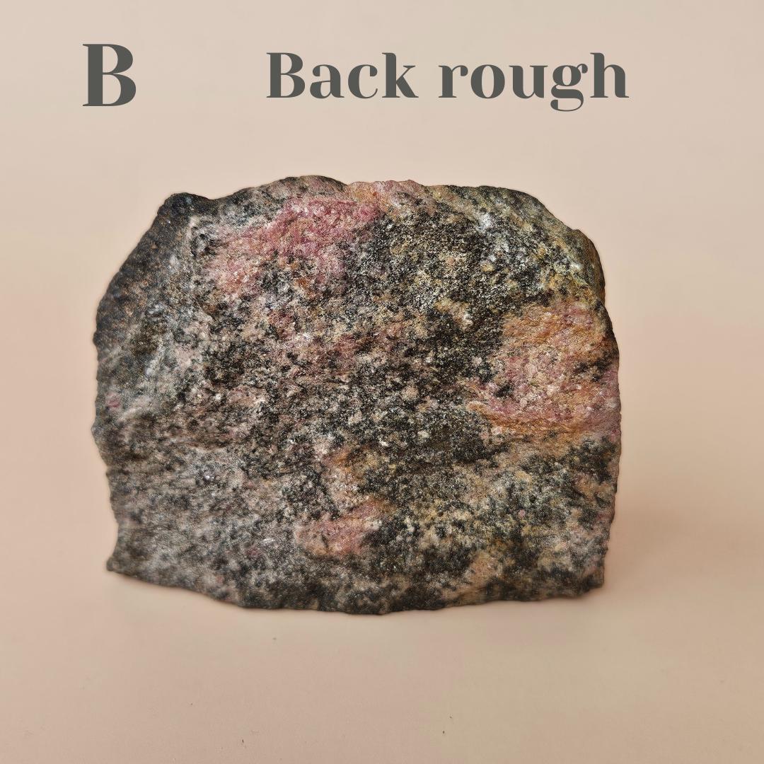 Rhodonite crystals freeform Polished and Rough natural healing stone S