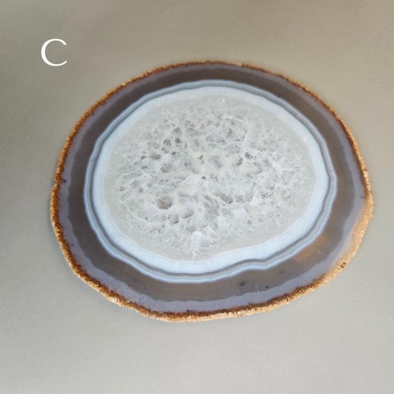 Agate Slice Large Polished Geode Slab Unique Crystal Gift Home Decor P