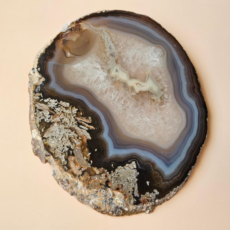 Agate Slice Large Polished Geode Slab Unique Crystal Gift Home Decor P