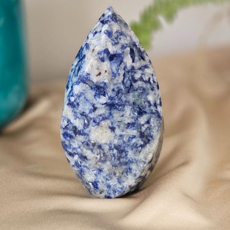 Sodalite crystal flame carving sodalite gemstone mineral specimen home