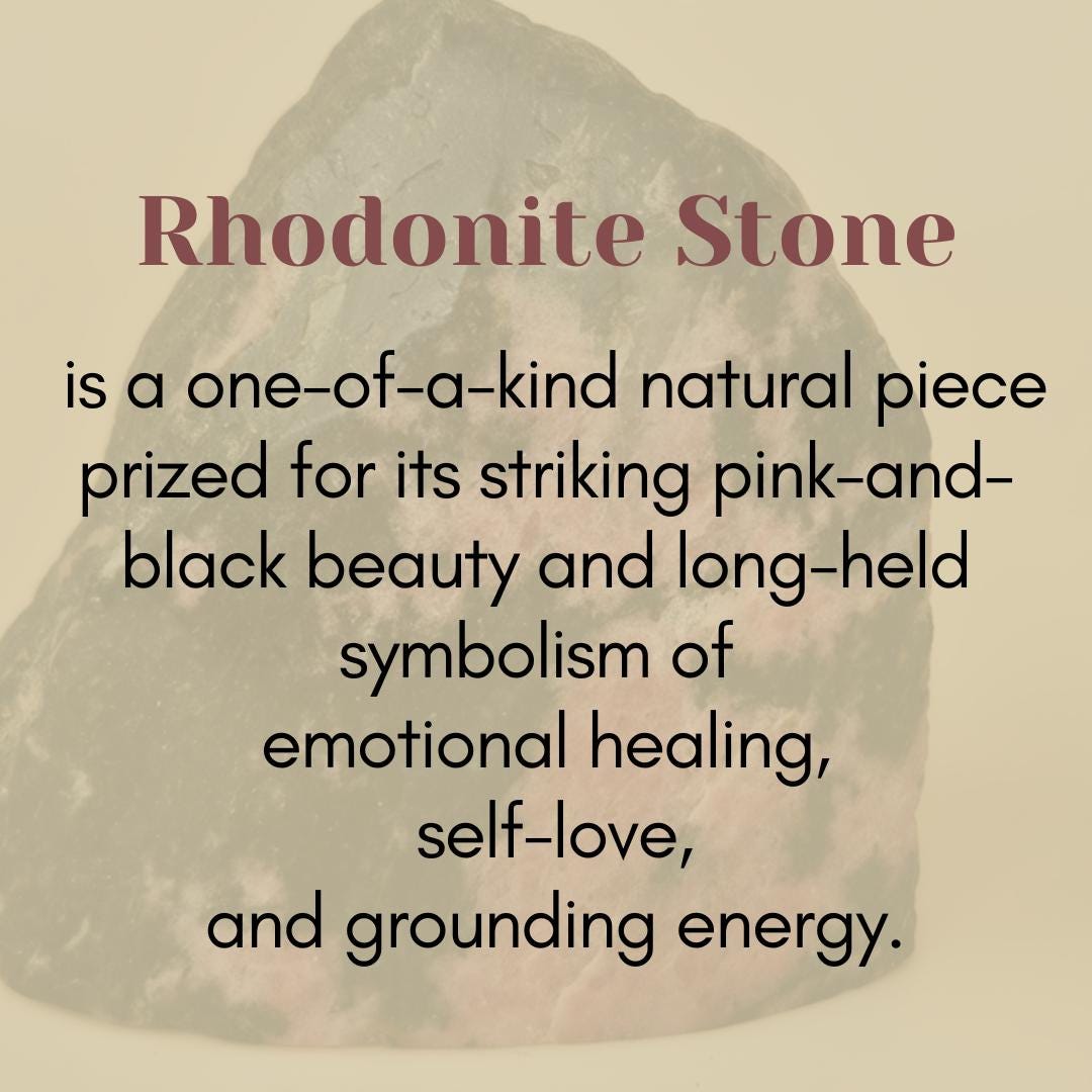 Rhodonite crystals freeform Polished and Rough natural healing stone S