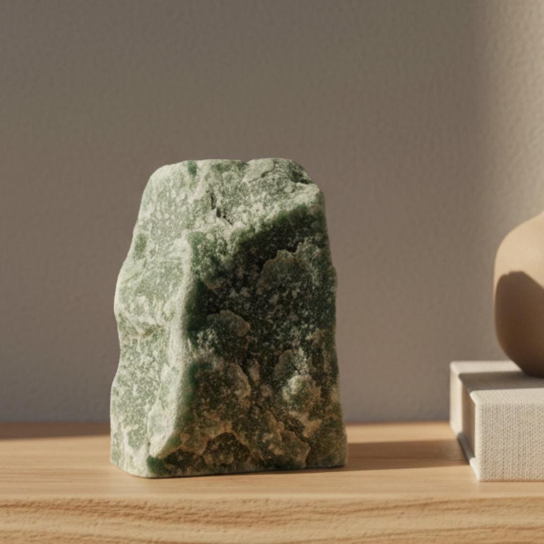 Green Aventurine Large Rough Healing Crystal Decor Stone 10cm Confiden