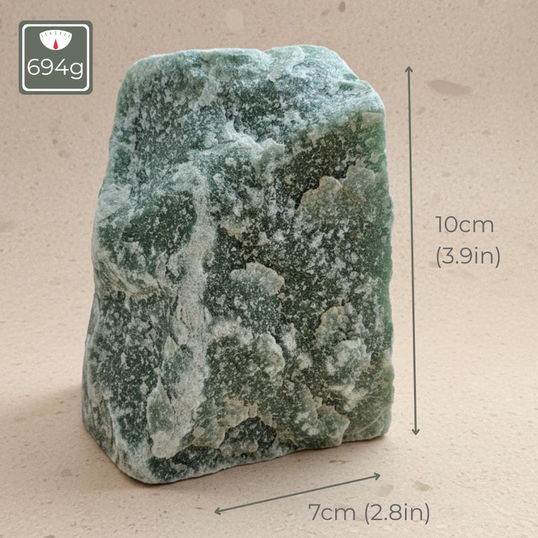 Green Aventurine Large Rough Healing Crystal Decor Stone 10cm Confiden