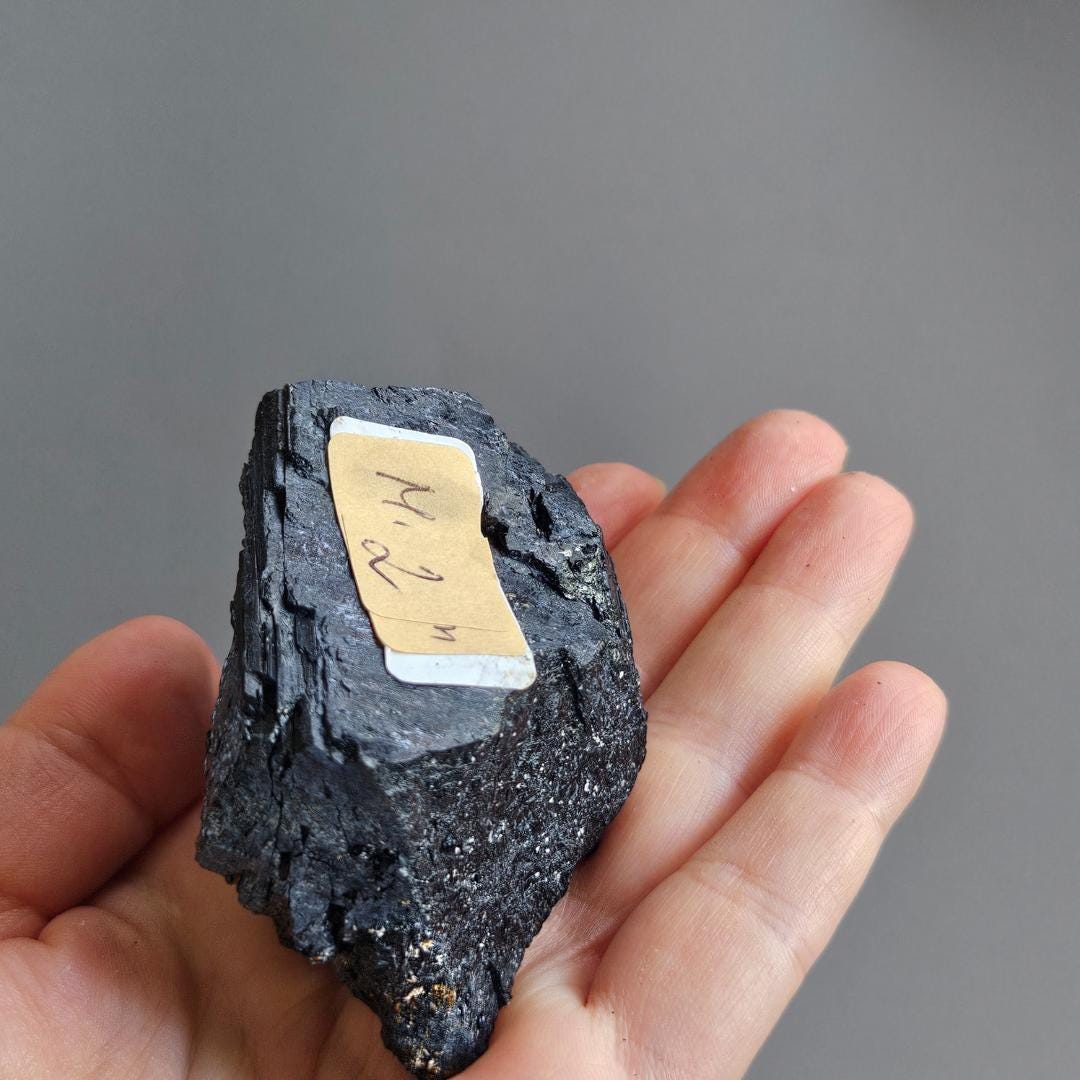 Raw Black Tourmaline crystal chunk collection natural grounding stone 