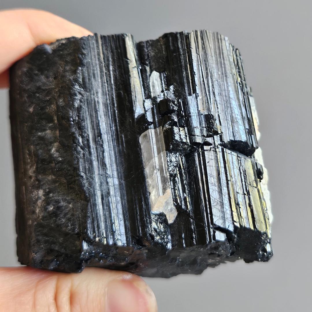 Raw Black Tourmaline crystal chunk collection natural grounding stone 