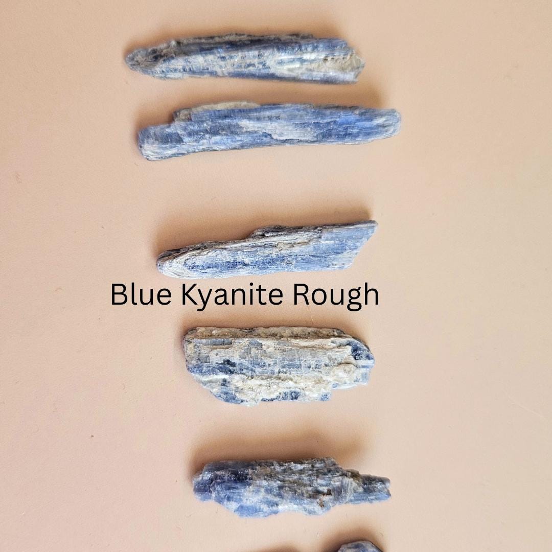 Mini Blue Kyanite Blades Raw Kyanite Crystal for Grids Pocket Stone Je