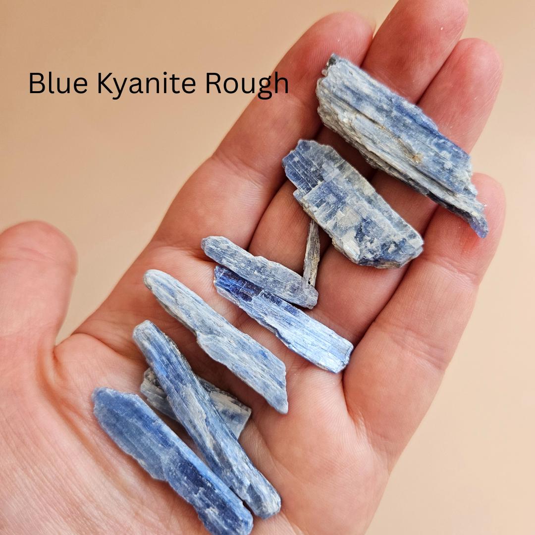 Mini Blue Kyanite Blades Raw Kyanite Crystal for Grids Pocket Stone Je