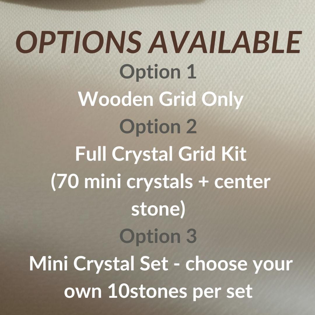 Crystal Grid Kit Metatron Cube Crystal Grid Wooden Crystal Grid Board 