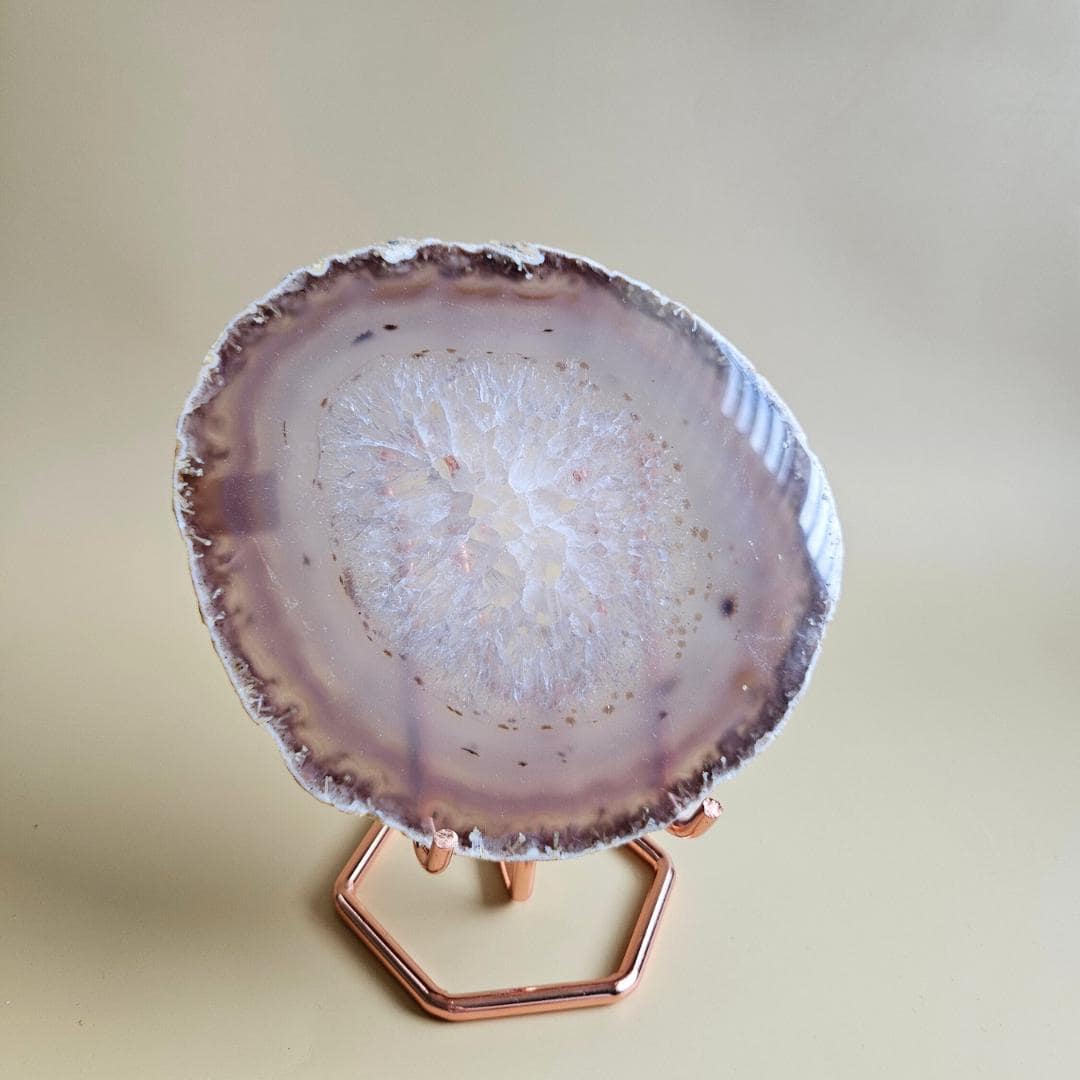 Agate Slice Large Polished Geode Slab Unique Crystal Gift Home Decor P