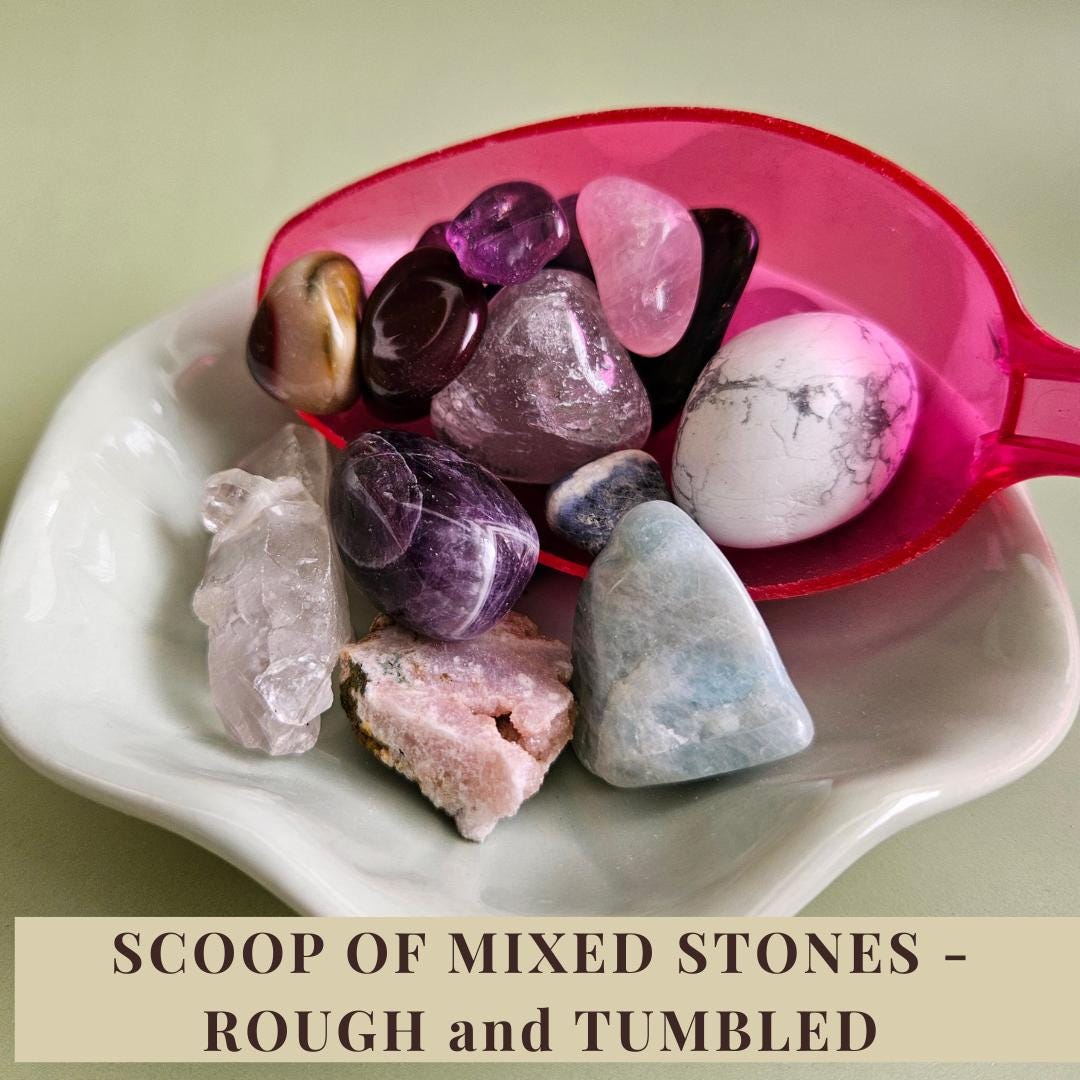 Crystal Scoop Lucky Dip Mystery Crystals Confetti Tumbled Stones Raw C