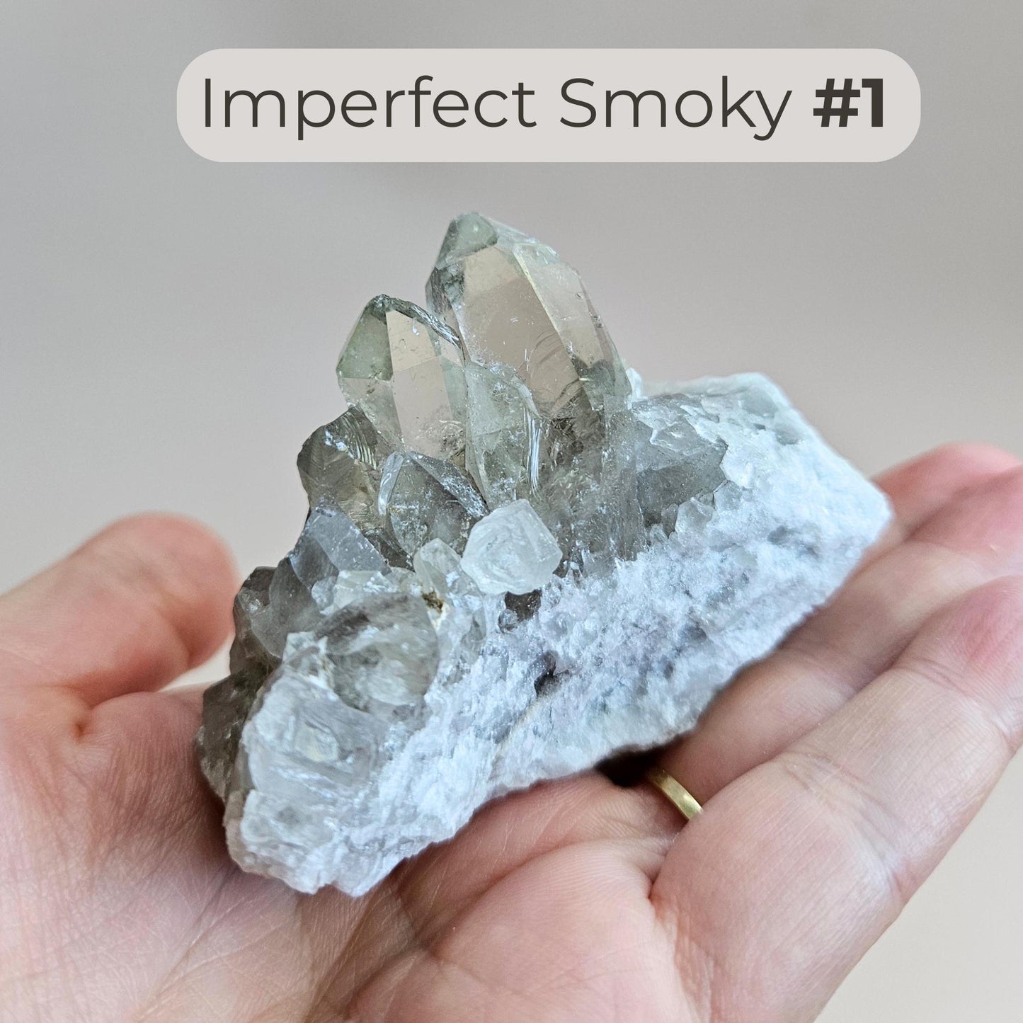 IMPERFECT Smoky Quartz Raw cluster Discounted Crystal Decor  from Braz