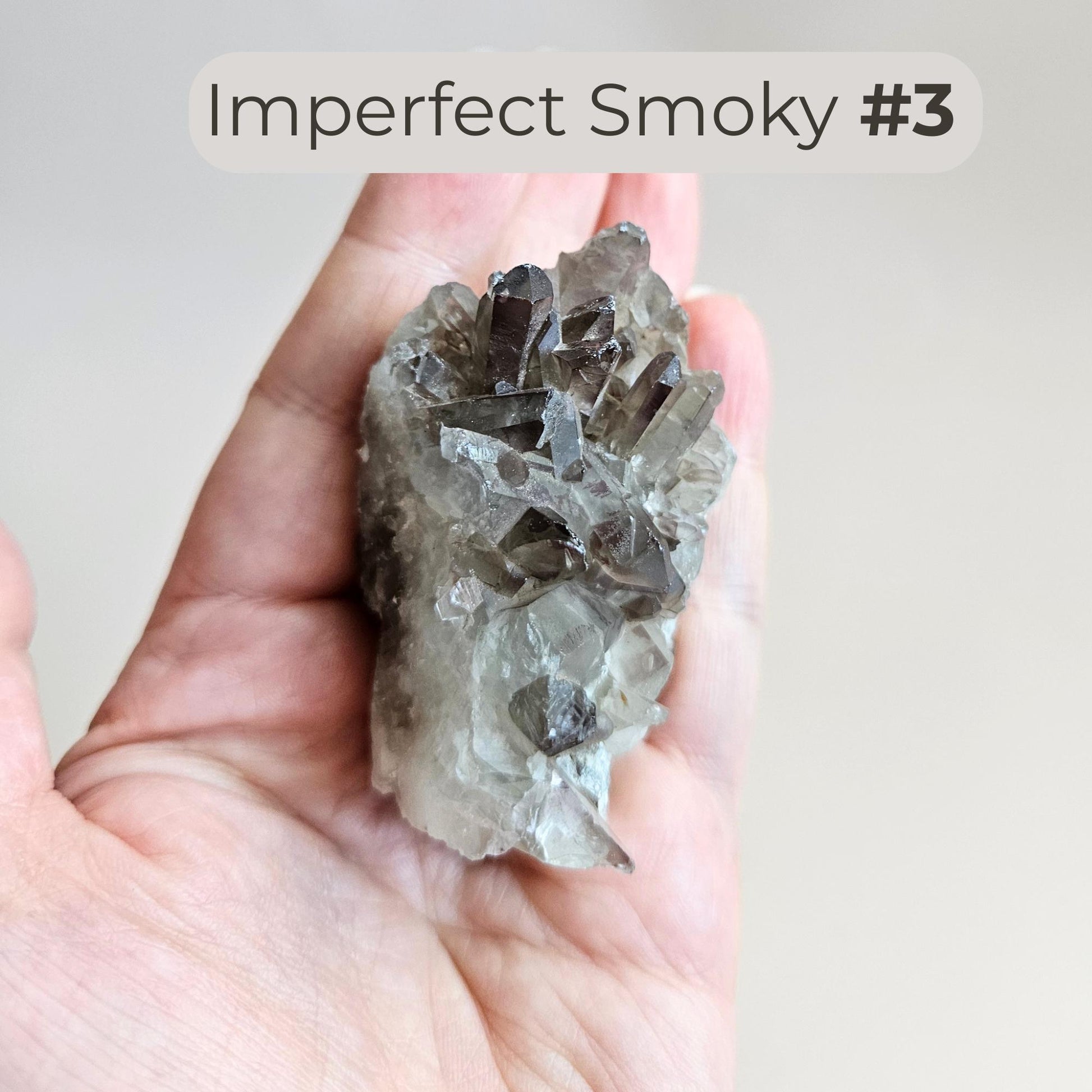 IMPERFECT Smoky Quartz Raw cluster Discounted Crystal Decor  from Braz
