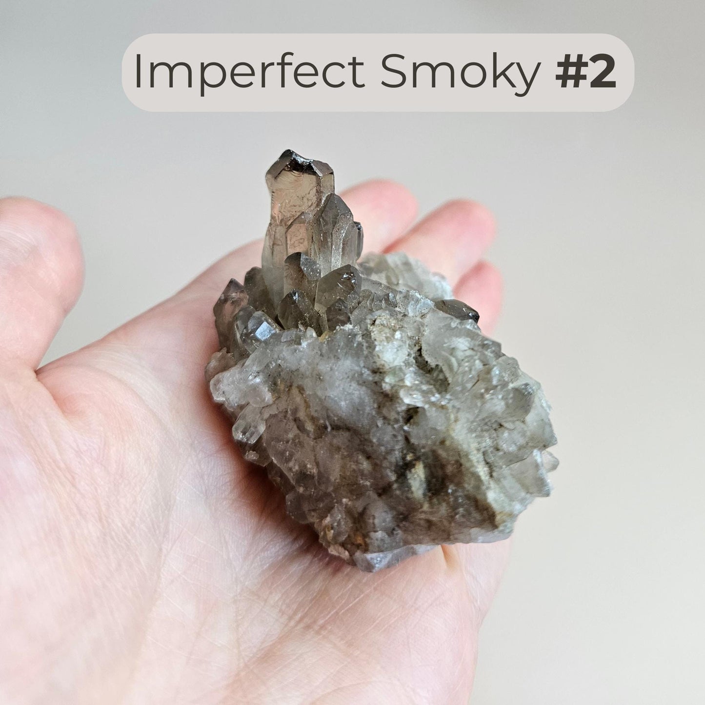 IMPERFECT Smoky Quartz Raw cluster Discounted Crystal Decor  from Braz