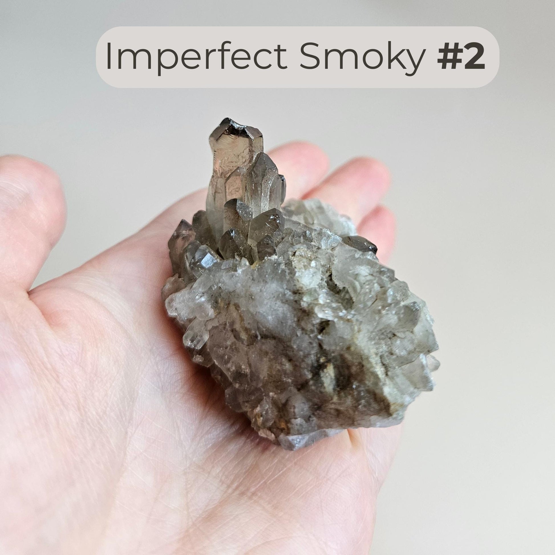IMPERFECT Smoky Quartz Raw cluster Discounted Crystal Decor  from Braz