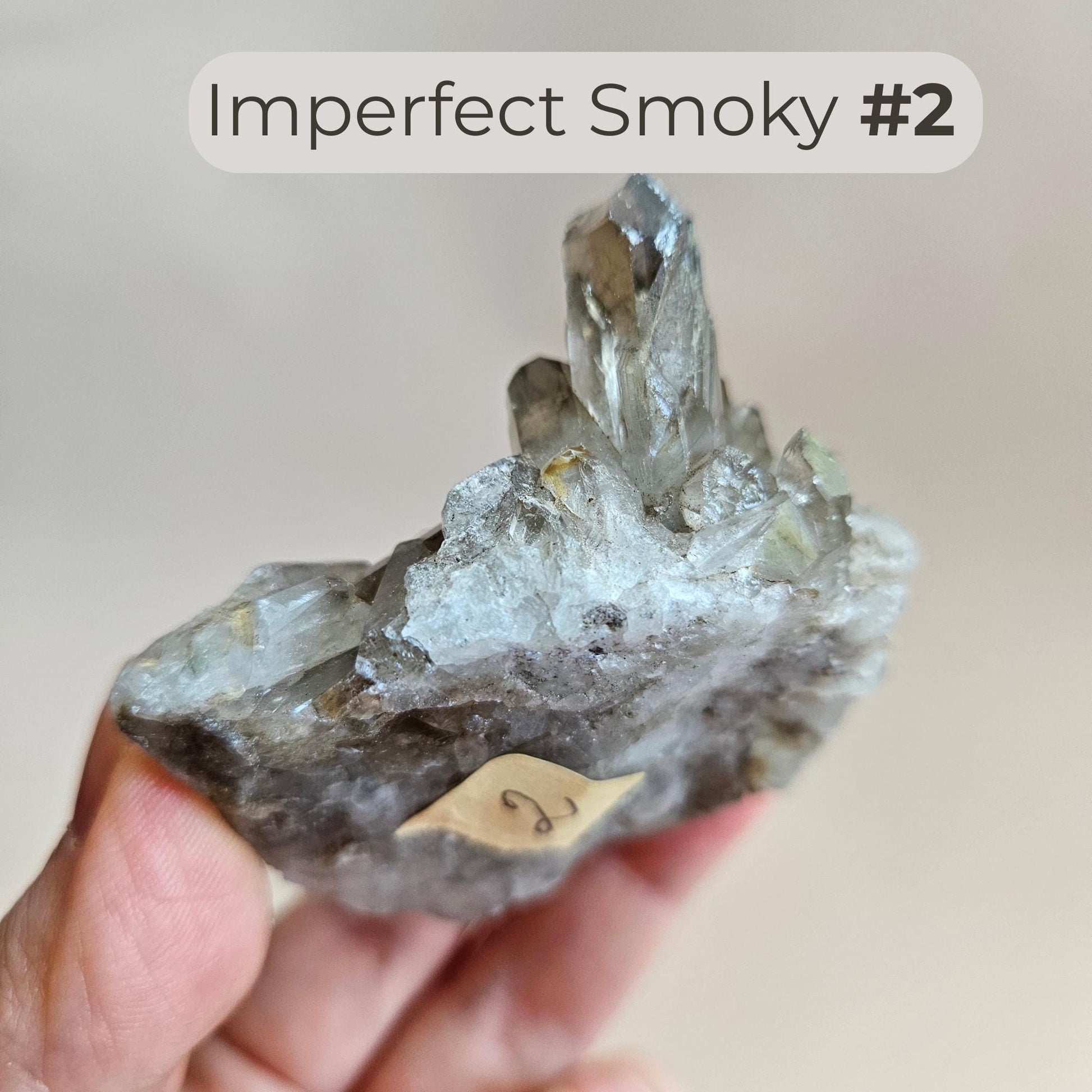 IMPERFECT Smoky Quartz Raw cluster Discounted Crystal Decor  from Braz