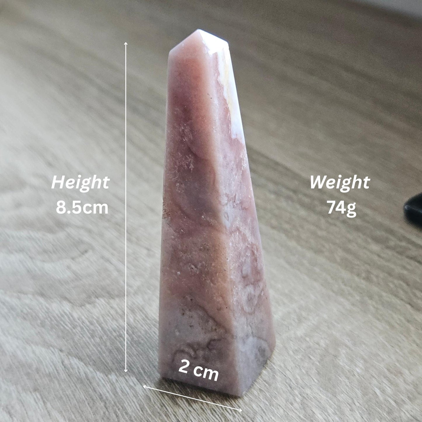 Pink Amethyst Tower Point Crystal Brazil Natural Gemstone Healing Crys