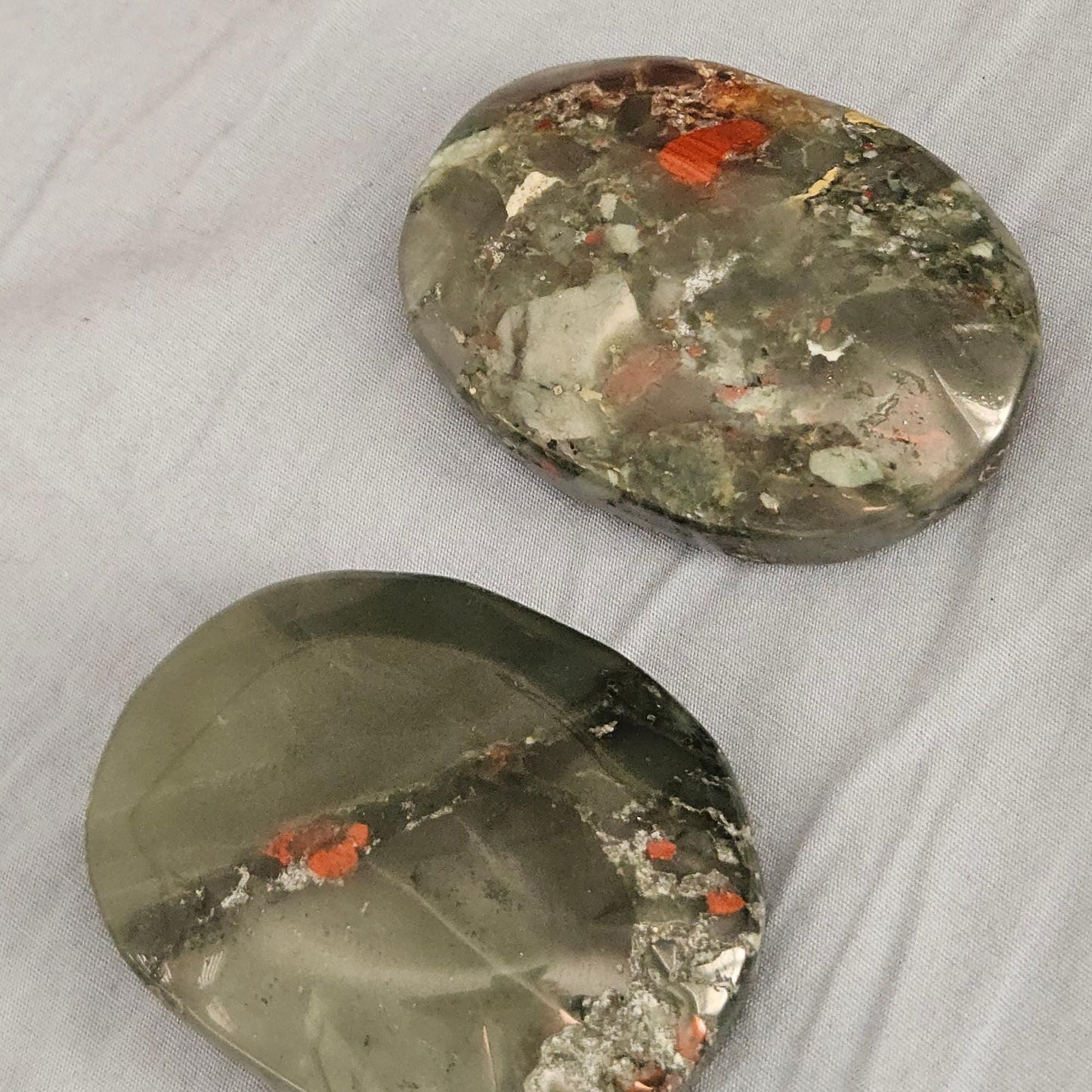 Bloodstone Palm Stone African Crystal Meditation Stone Gift for Her Wi
