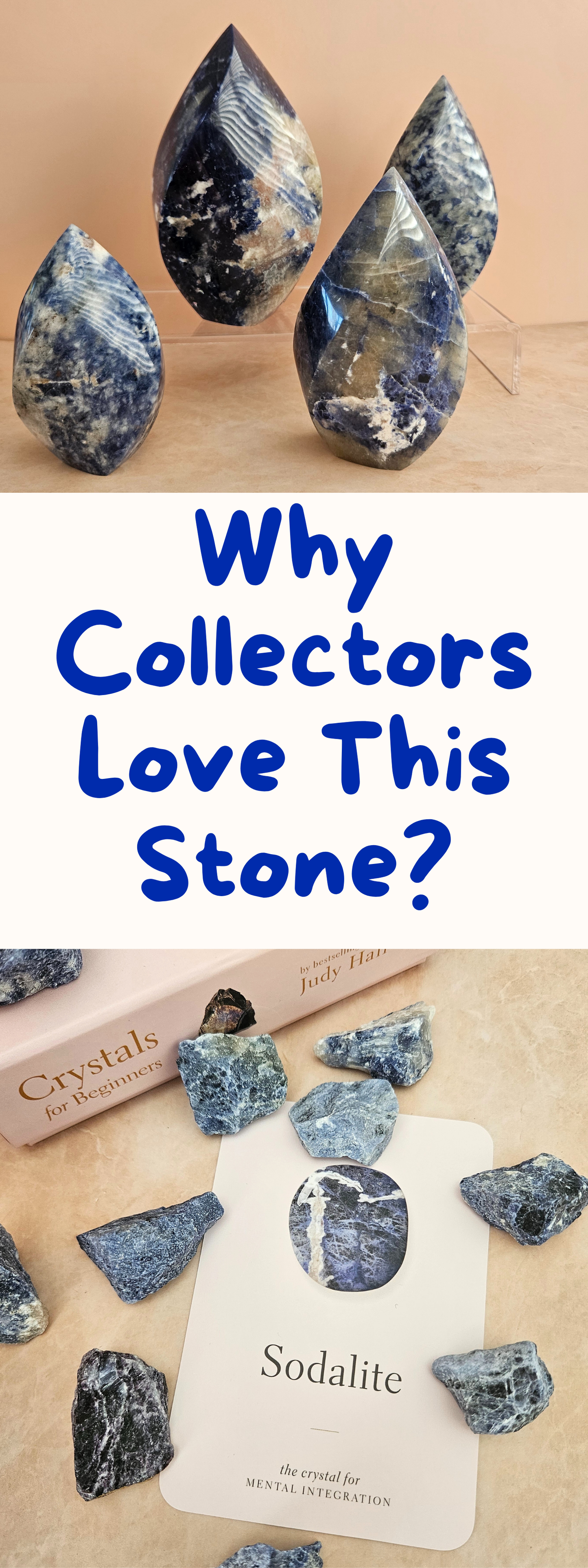 Raw sodalite crystal rough mineral specimen